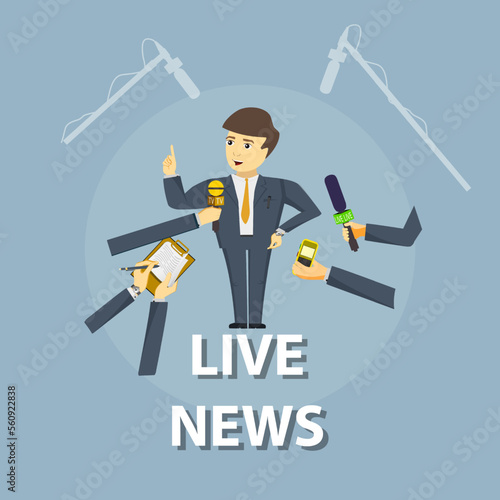 concept live news, reports, interviews