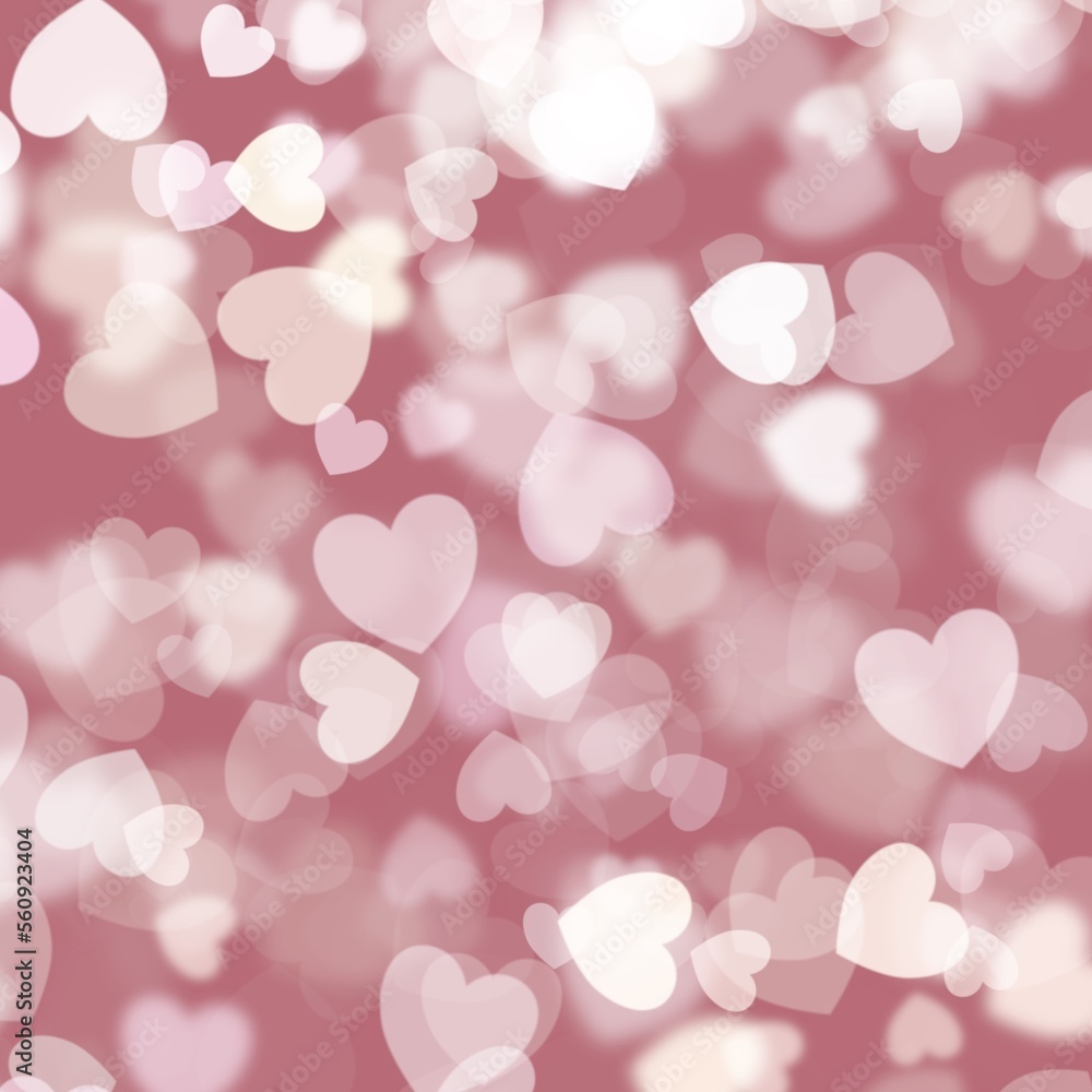 Hearts Bokeh Valentine Background, Valentine's Day