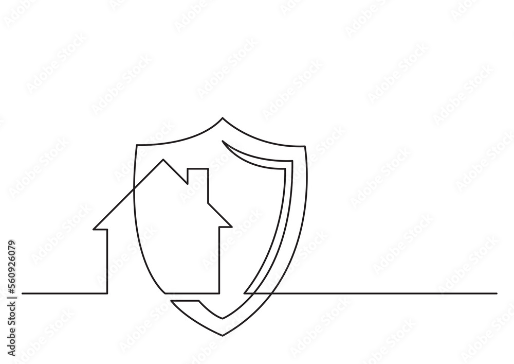 one line logo design home security systems PNG image with transparent