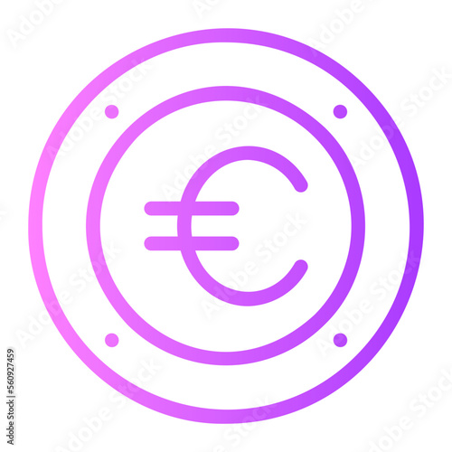 euro gradient icon