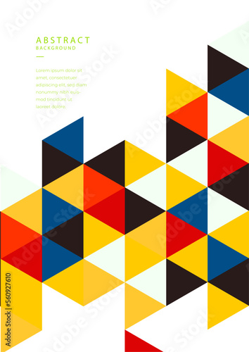 Modern abstract cover with minimal geometric poster design. Colorful geometric background, vector illustration.