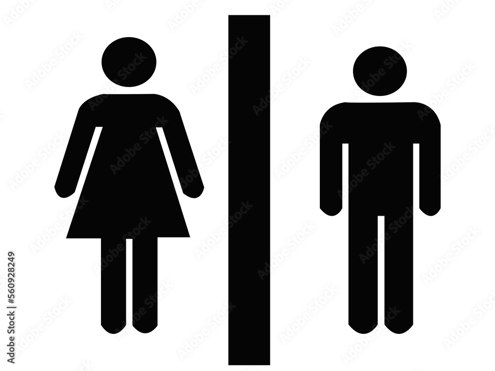 male and female toilet sign male and female toilet sign