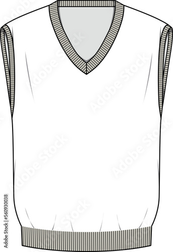 MEN AND BOYS WEAR CARDIGAN VEST AND SLEEVELESS SWEATER FLAT DESIGN VECTOR