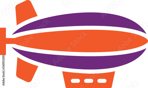 Zeppelin Vector Icon Design Illustration