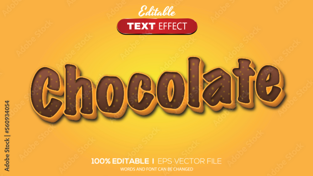 3D editable text effect chocolate theme 3D editable text effect chocolate theme