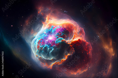 Universe Background with Nebula Colorfull 5k 