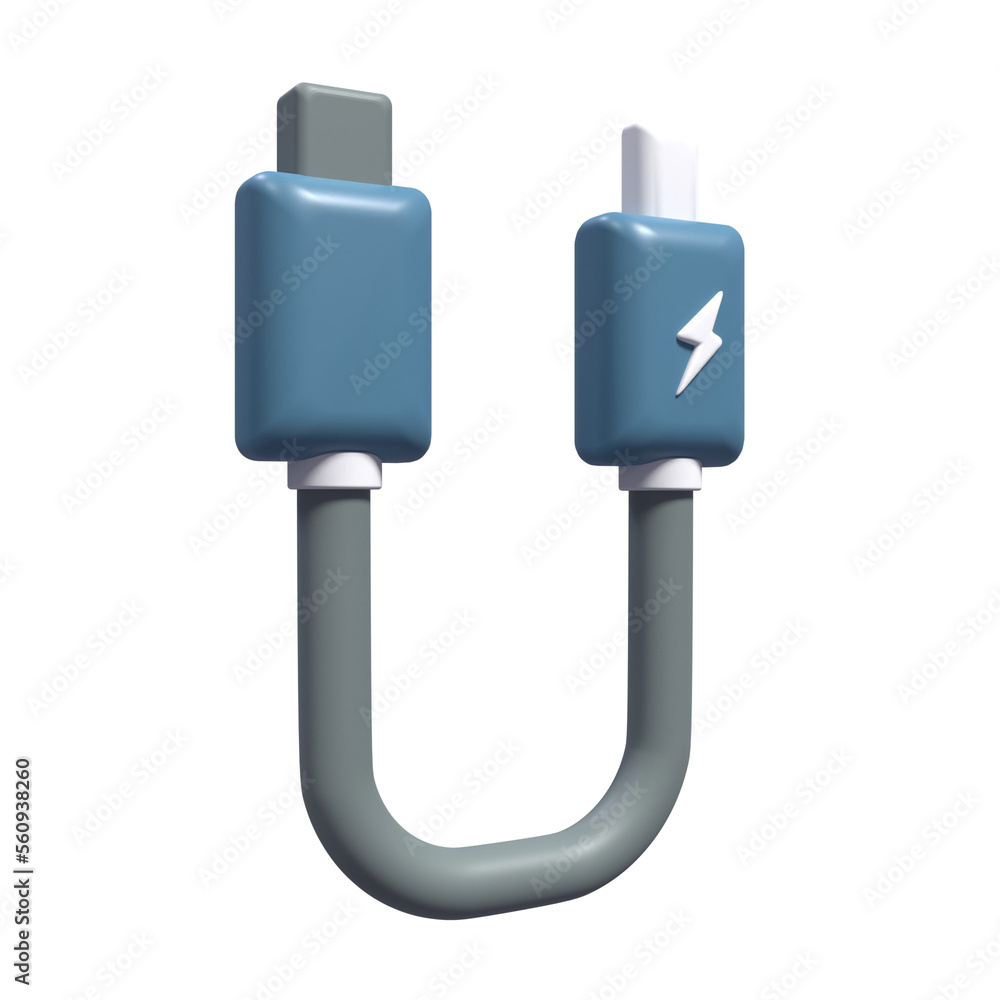 Illustration of a Charging Cable with aesthetic colors suitable for web, apk or additional ornaments for your project Illustration of a Charging Cable with aesthetic colors suitable for web, apk or additional ornaments for your project