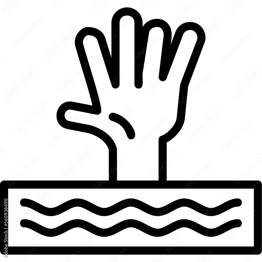 Obraz premium Drown Icon