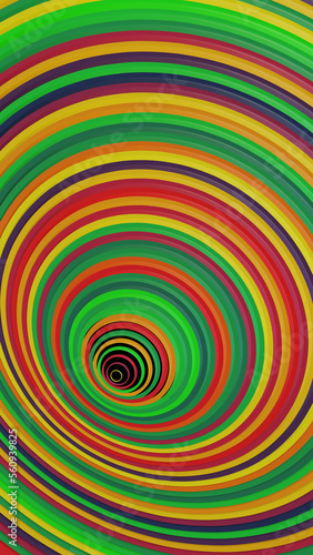 Colorful 3D rings vertical background, Abstract colorful radial circles concentric, Colorful unique vertical wallpaper, Abstract geometric illustration,3D Render