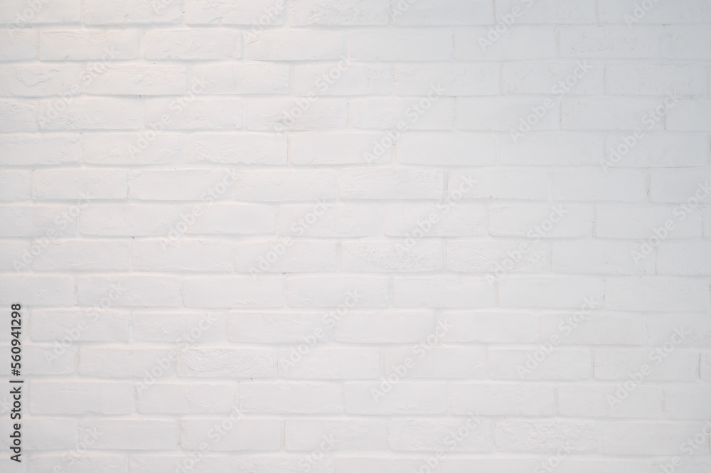 Fototapeta premium white brick wall background, interior design