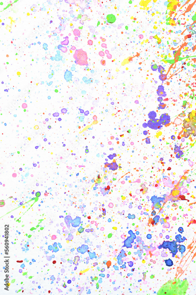 water colour splash on white paper, colorful art design water colour splash on white paper, colorful art design