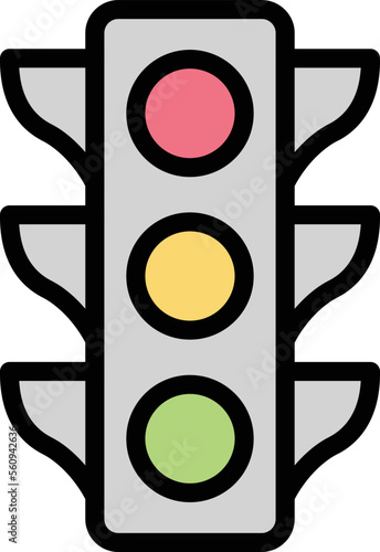 Traffic light Vector Icon Design Illustration