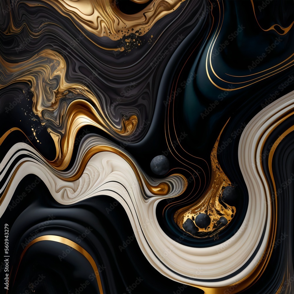 Obraz premium Marble Swirls and Agate Ripples illustration.