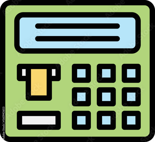 Atm machine Vector Icon Design Illustration