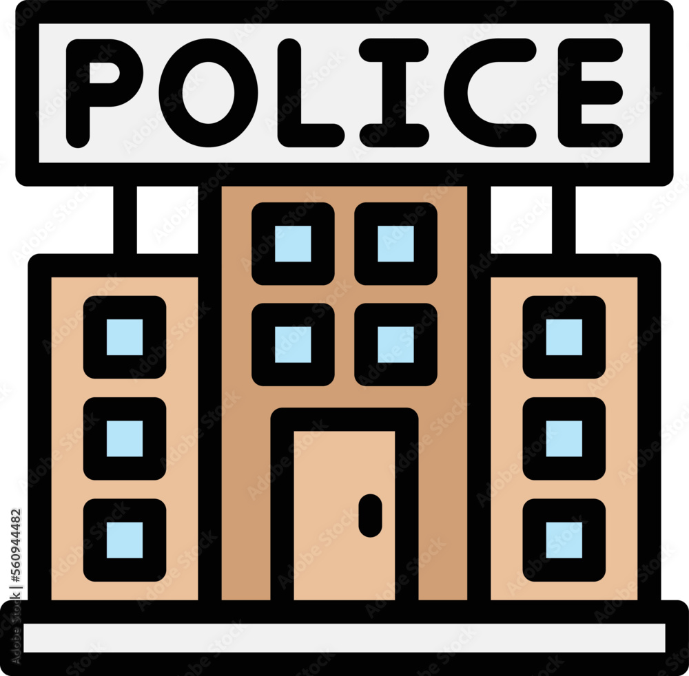 Police station Vector Icon Design Illustration Police station Vector Icon Design Illustration