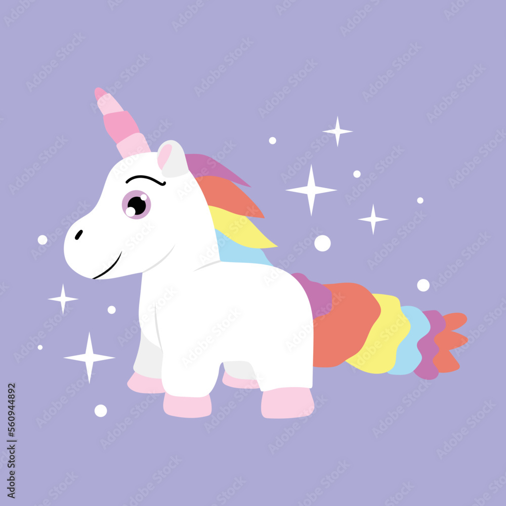 Fototapeta premium Unicorn vector image or illustration