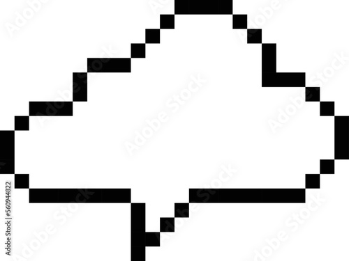 Speech bubble  pixel art Vector illustration or background.	