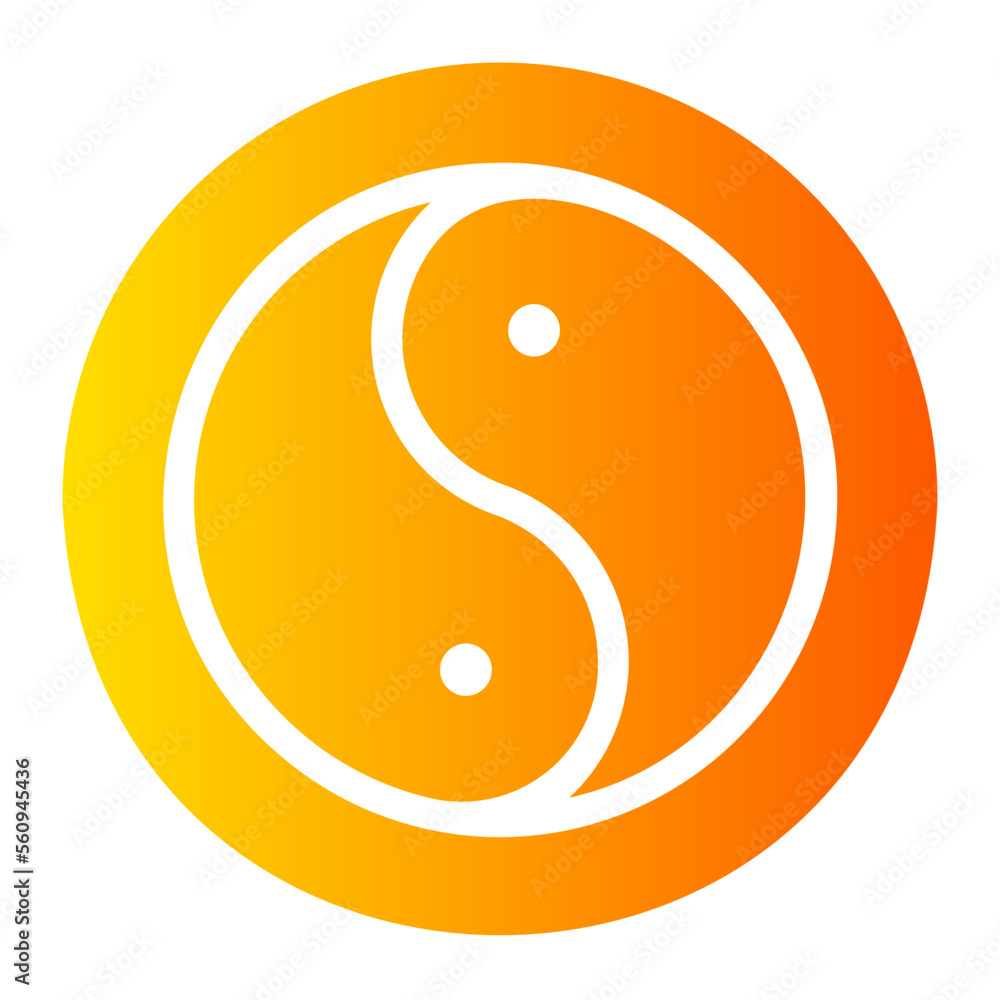 yin gradient icon yin gradient icon