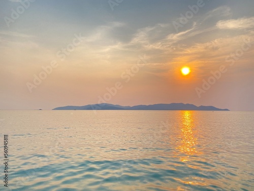 sunset over the sea