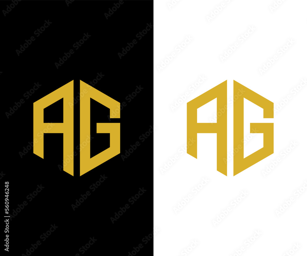 Fototapeta premium AG initial logo design