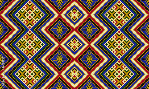 Kente cloth. African textile. Ethnic seamless patterns. Tribal geometric print.