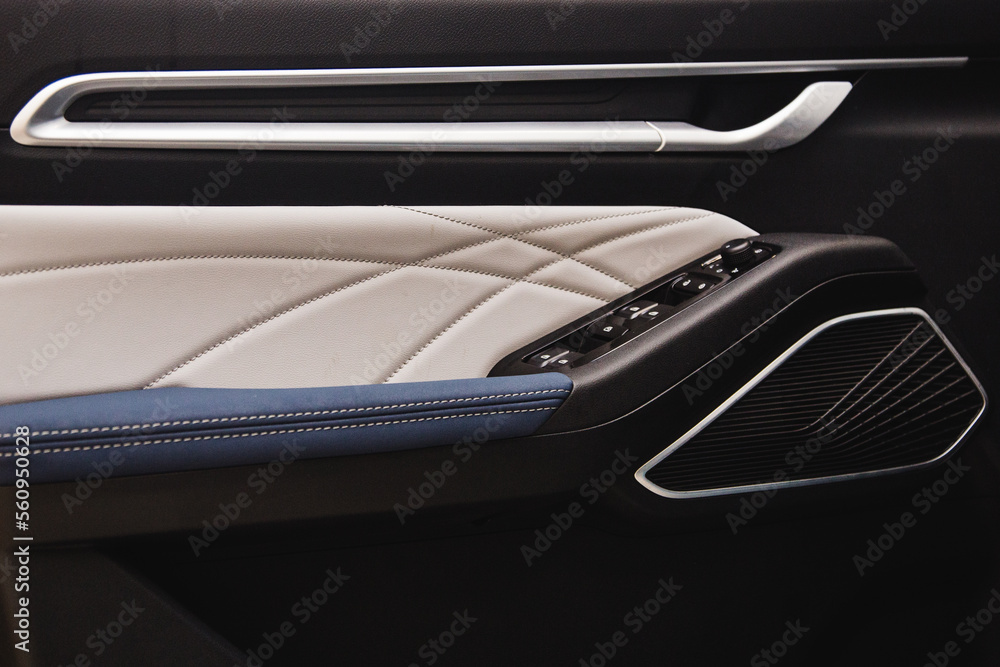 The inside of the modern car door