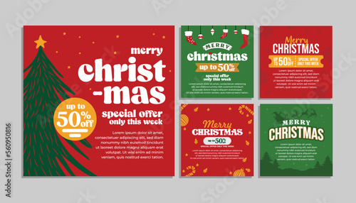 Christmas sale instagram social media post