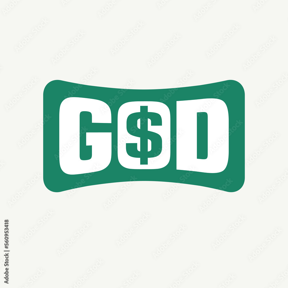 vector illustration of GOD lettering with a money symbol vector illustration of GOD lettering with a money symbol