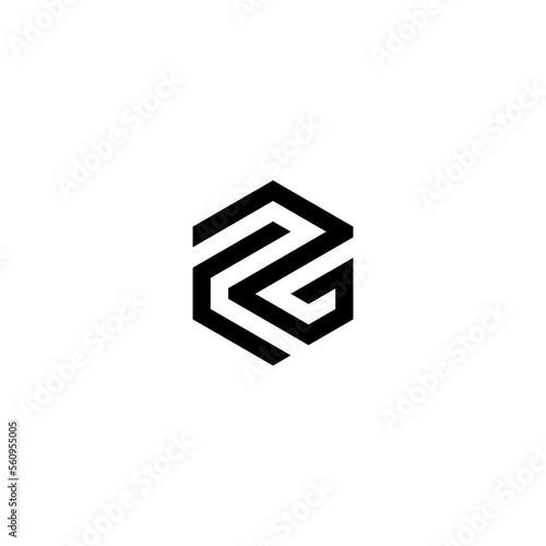 FG initial monogram vector icon illustration
