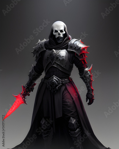 AI Digital Illustration Skull Master Gothic Warrior © Oblivion VC