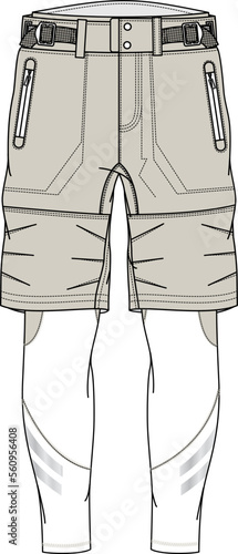 KIDS BOTTOM WEAR LEGGING WITG SHORT AND TROUSER FLAT DESIGN VECTOR