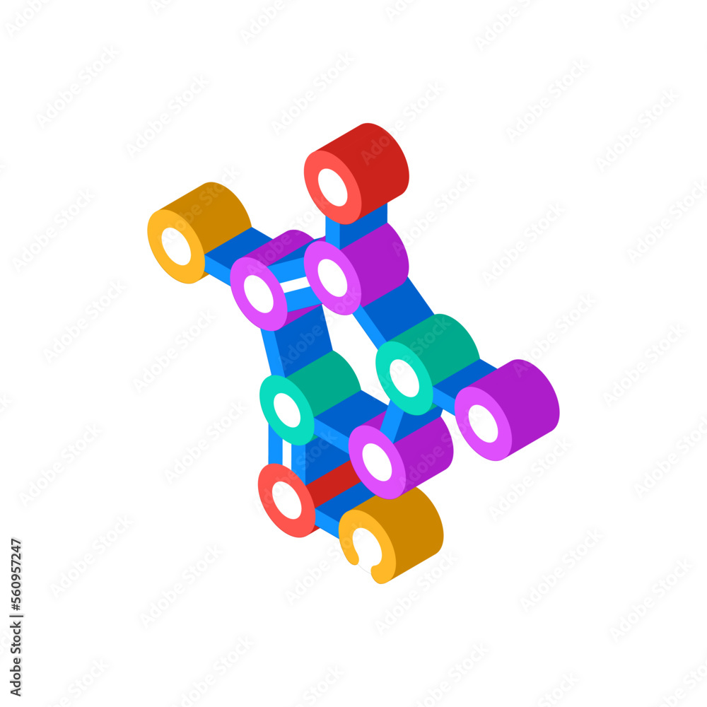 molecule chemistry isometric icon vector. molecule chemistry sign. isolated symbol illustration