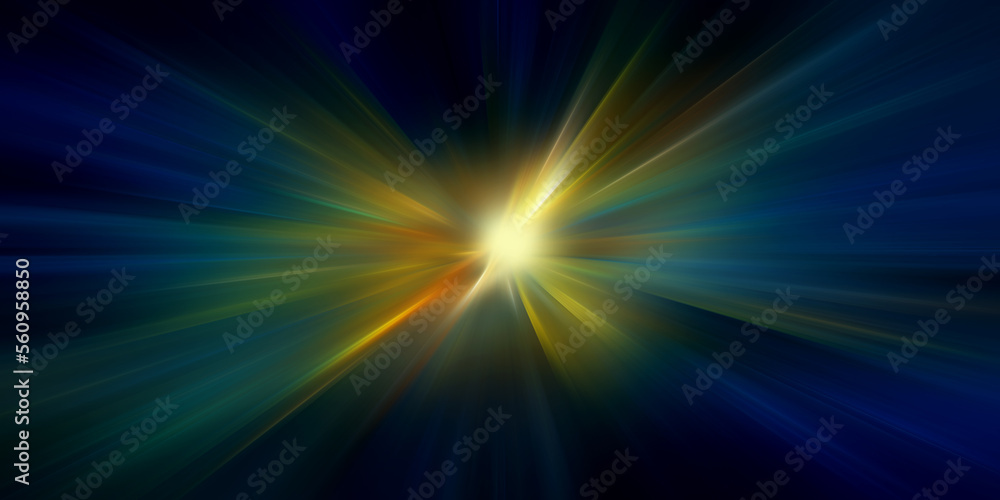 Abstract colorful neon light rays background