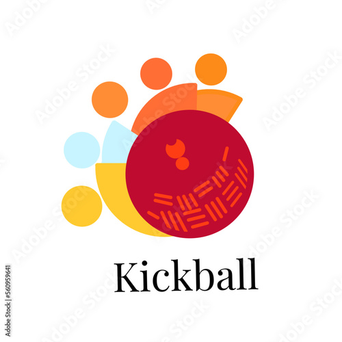 kickball logo vector modern  photo