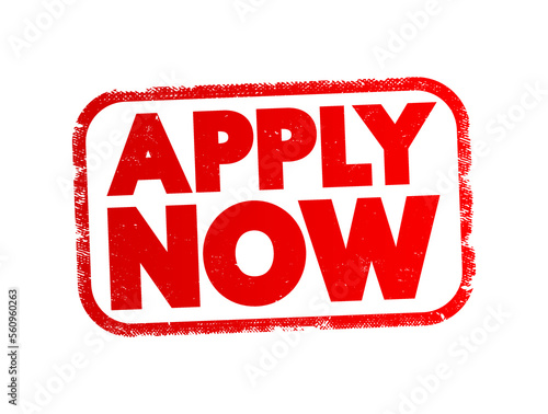 Apply Now text stamp, concept background
