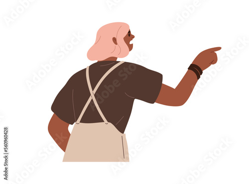 Angry annoyed black woman accusing, criticizing smb. Furious irritated girl disagreeing, pointing with finger. Negative anger emotion. Flat graphic vector illustration isolated on white background