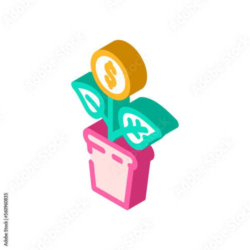 investment esg isometric icon vector. investment esg sign. isolated symbol illustration