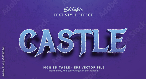 Castle text on horror movie style effect, editable text effect