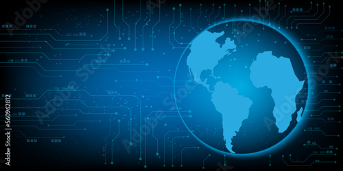 world map connection futuristic modern website background or cover page vector for technology and finance concept and education future company