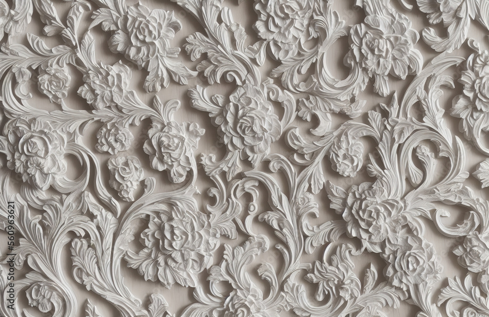 White wooden textures with carving and detailing - Textured White Timber