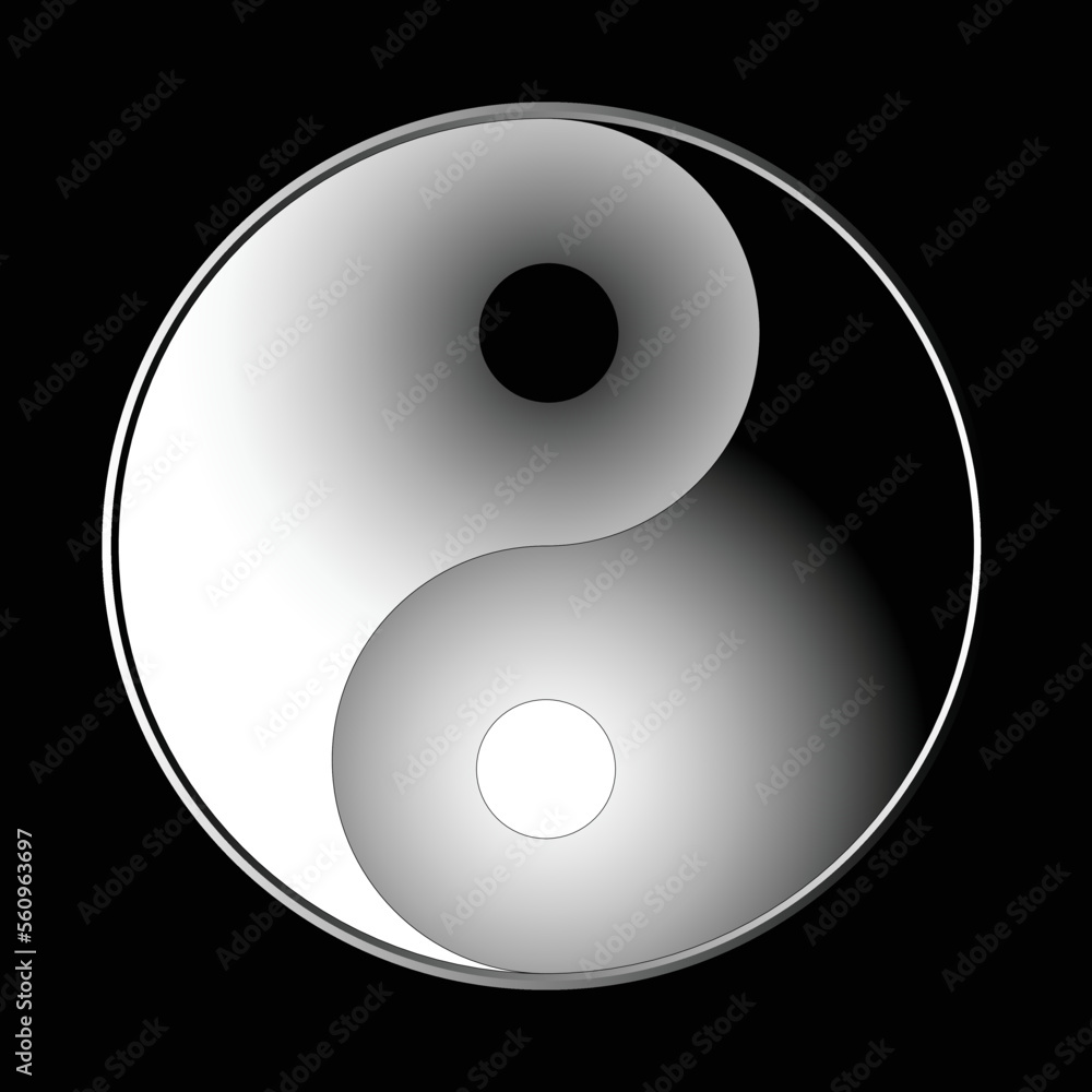 Ying yang black and white symbol of harmony and balance. Yin and Yang sign Ying yang black and white symbol of harmony and balance. Yin and Yang sign