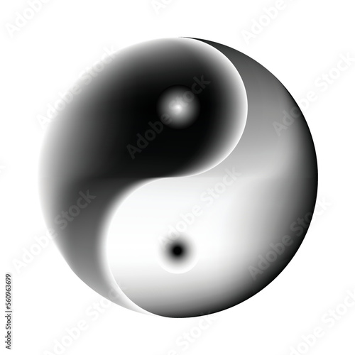 Ying yang black and white symbol of harmony and balance. Yin and Yang sign