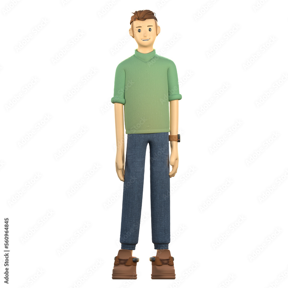 Naklejka premium 3D Character Illustration Promotion