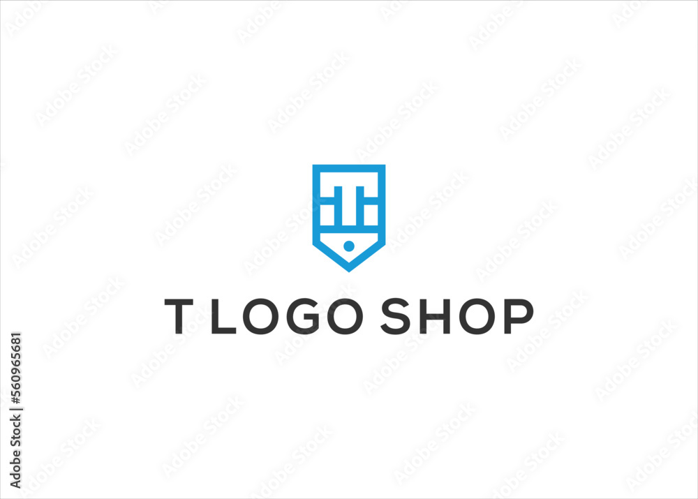 initial letter T shopping bag, shop, Online shop Logo vector template initial letter T shopping bag, shop, Online shop Logo vector template