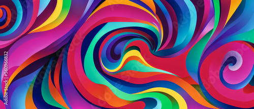 Artistic concept painting of a abstract waves color  Generative AI