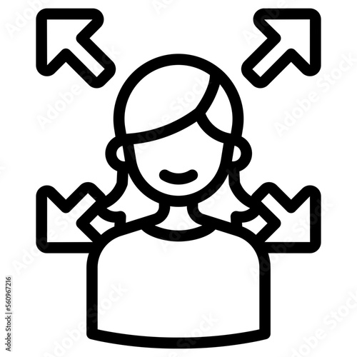 extrovert girl illustration