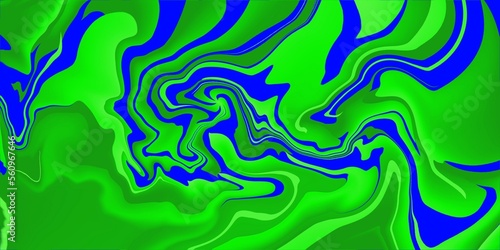 Abstract blue and green wavy background   green abstract liquify background.