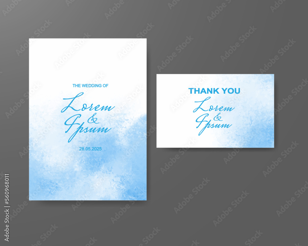 Wedding invitation with abstract watercolor background Wedding invitation with abstract watercolor background
