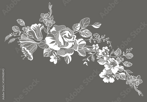 lace ornate element. vector illustration