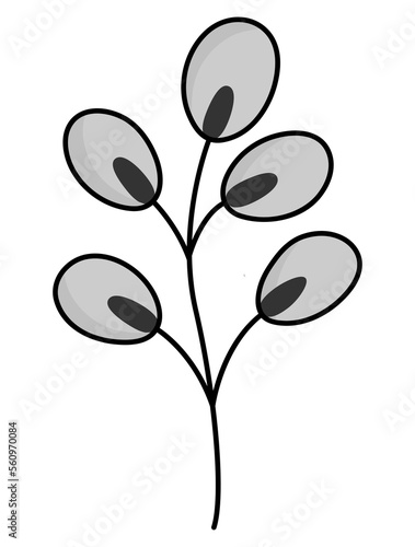 Vector illustration of pussy willow brunch isolated on white background. Easter traditional symbol and design element. Cute cartoon spring icon picture.